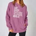 thumbnail image 2 of 2025 Christmas Baggy Hoodies Ladies Letter Print Graphic Sweatshirt with 2 Pockets Casual Pullover Tops Loose (S, Pink 08), 2 of 6