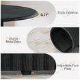 thumbnail image 7 of Finmind 47" Round Dining Table for 4, Farmhouse Kitchen Table with Metal Base, Modern Small Dinner Table for Dining Room, Kitchen, Chairs Not Included, Black, 7 of 7