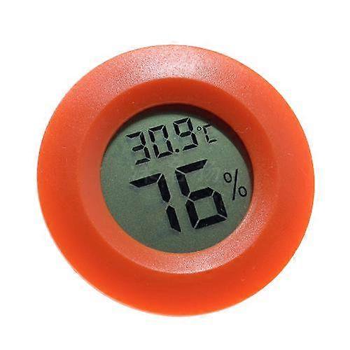 Termómetro electrónico redondo para hormiguero, higrómetro digital para granja de hormigas, accesorios para hormigas, color naranja
