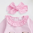 thumbnail image 6 of Staki Baby Girls Valentine's Day Romper Baby Girl Outfit Newborn Jumpsuit Ruffle Romper Cute Valentines Baby Clothes 0-18M(Pink,6-12 Months), 6 of 7