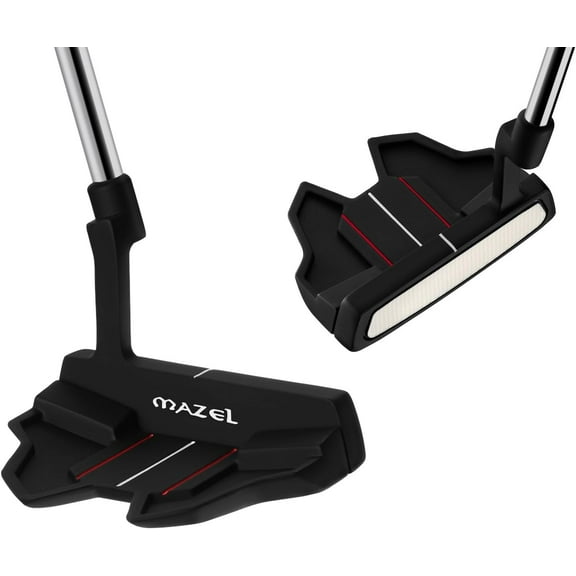 MAZEL Bat Putter, Right Handed, Enhanced Stability for Improved Putting Accuracy, Includes Golf Head Cover