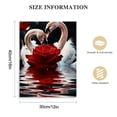 thumbnail image 2 of Nawypu Beautiful Romantic Swans Art Print on Canvas Red Rose Flowers Wall Art Decor Stretched Frames for Bedroom Bathroom Ready to Hang, 2 of 5