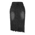 thumbnail image 4 of Denim Skirt for Women Ladies Bodycon Cargo Skirt Womens High Waisted Summer Shorts Summer Two Pockets Gray S, 4 of 4