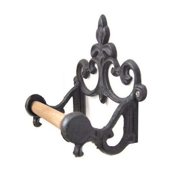 HOMEMAXS  Bathroom Shelves Wall Cast Iron Paper Towel Holder Powder Rack