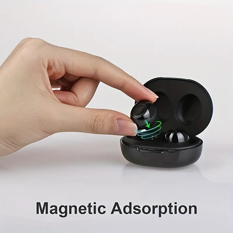 SUWU Hearing Aids for Seniors, Rechargeable Hearing Amplifier Loud Sound with USB Portable Charging Case, 2-Pack, (Black)