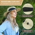 thumbnail image 3 of Solaris Women Ponytail Sun Hat for Hiking Fishing Gardening Outdoor UV Protection Safari Cap, Breathable Mesh and Ponytail Hole Opening, Olive, 3 of 8