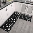 thumbnail image 2 of Black White Cloud Moon Star Pattern Kitchen Rugs Sets Of 2,Anti Fatigue Kitchen Mat Rugs Non Slip Washable,Decorative Kitchen Floor Mats for Kitchen,Sink,Laundry,17"x30"+17"x47", 2 of 7