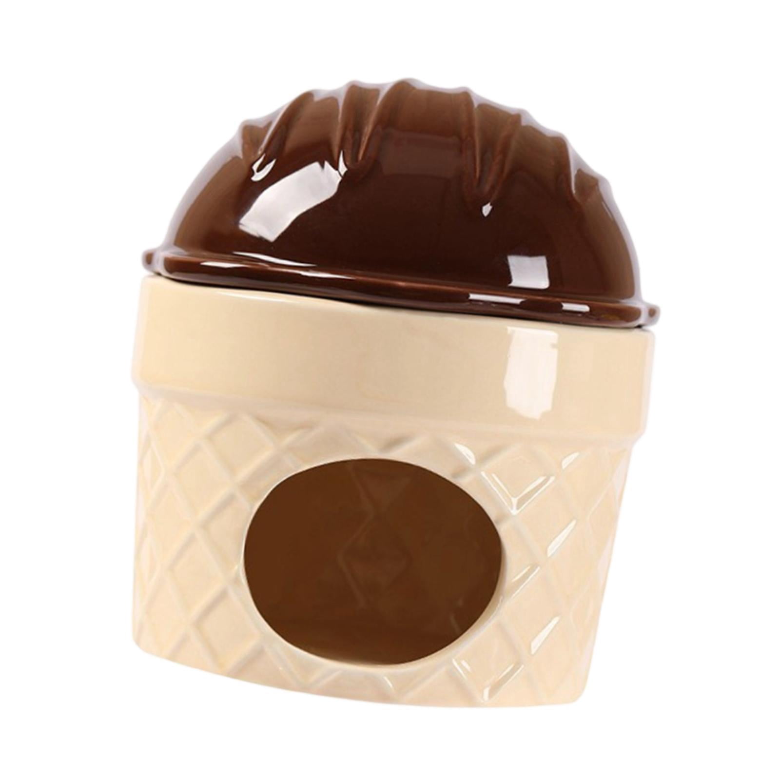oshhni Ceramic Hamster Nest Hamster Habitats for Dwarf Hamster Ferret Small Animals Brown