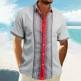 thumbnail image 2 of Eres Más Que una Camisa de Puntuación de Prueba de Color Sólido Casual con Cuello, Bolsillo con Botones de Manga Corta, 2 of 9