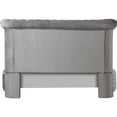 thumbnail image 3 of Luxury Queen Bed, Tall Rolled Headboard, Velvet Upholstered, Storage, Gray, 3 of 5