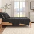 thumbnail image 6 of Great Bay Home Solid Flannel Sheet Set - 100% Turkish Cotton - Double Brushed - Queen, Black, 6 of 6