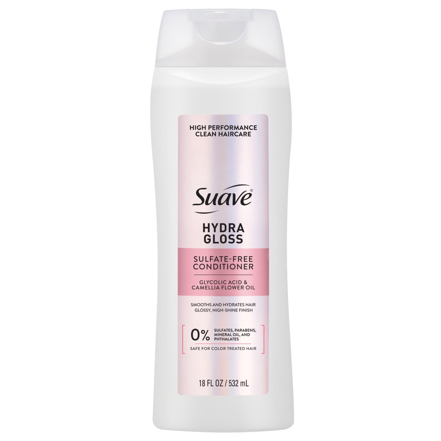 (6 pack) Suave Hydra Gloss Sulfate Free Conditioner with Glycolic Acid & Camellia Oil, 18 fl oz