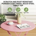 thumbnail image 4 of Emorefun Foldable Patio Set, 3 Piece Small Bistro Set with Round Table for Outdoor & Indoor, Pink, 4 of 7