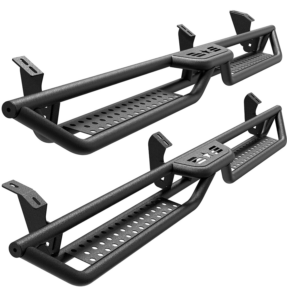 APS 6" Black Powder Coated Running Boards For Toyota Tacoma 2005-2023 Access Cab 6ft Bed - Nerf Bars Side Steps