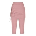 thumbnail image 4 of Versatile Quarter Length Ruched Skirt Pant for Women Daily Casual Wear Yoga Practice Comfortable Stretch Fabric Easy Care Machine Washable Spring Summer, 4 of 7