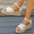 thumbnail image 4 of Woman Summer Sandals Open Toe Buckle Ankle Strap Espadrilles Platform Shoes for Casual, 4 of 5