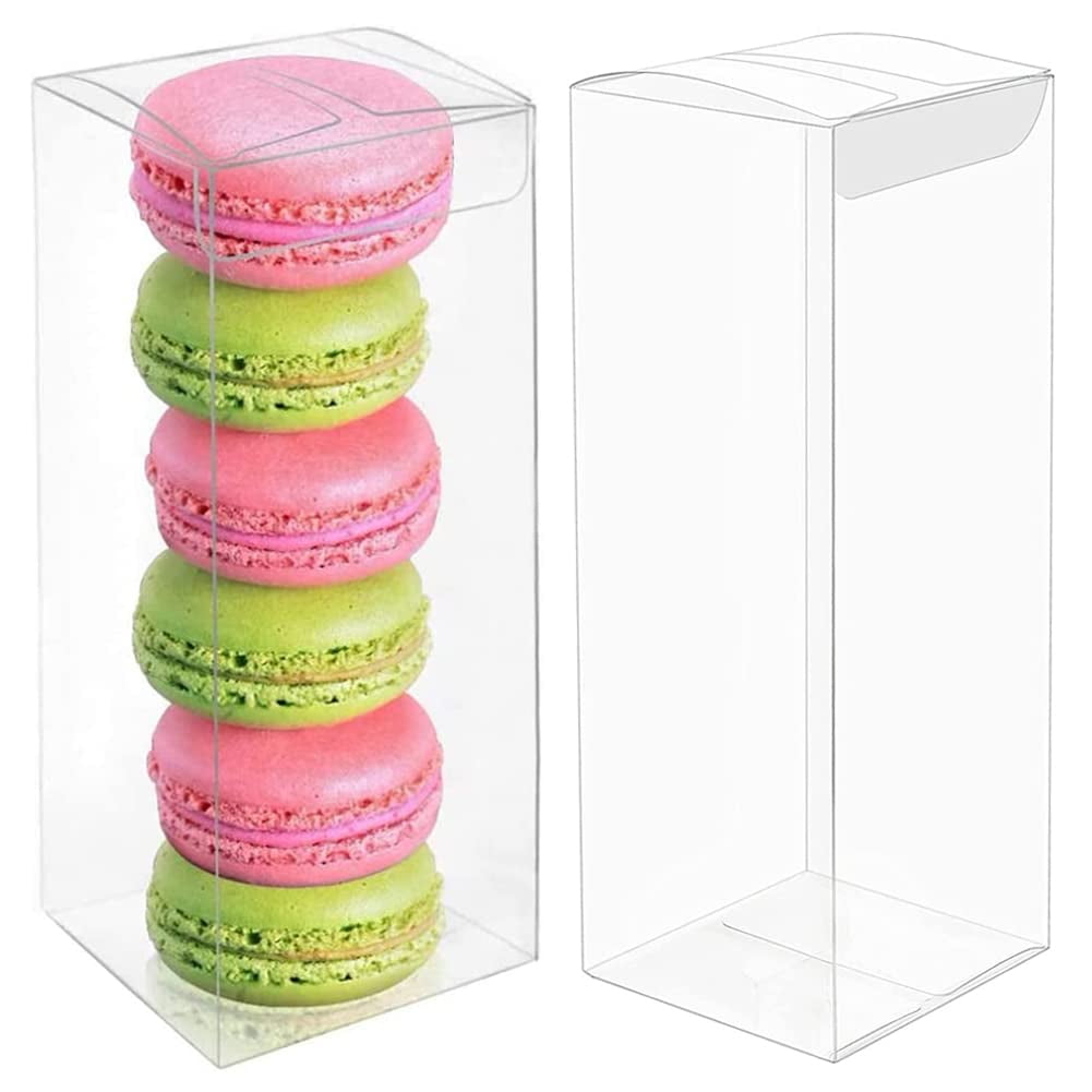 Sweet Vision Square Clear Plastic Favor Box - Folding Top - 2 x 2 x 1 -  100 count box