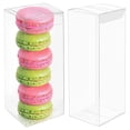 thumbnail image 1 of 25 cajas de regalo transparentes, cajas de plástico para regalos, cajas de cubos transparentes, cajas de PET para bodas, fiestas, baby shower, despedidas de soltera, 2 x 2 x 6 pulgadas, 1 of 6