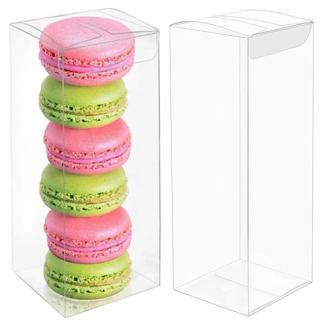 25 cajas de regalo transparentes, cajas de plástico para regalos, cajas de cubos transparentes, cajas de PET para bodas, fiestas, baby shower, despedidas de soltera, 2 x 2 x 6 pulgadas