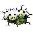 thumbnail image 2 of VWAQ Pandas Wall Decals Panda Bear Wall Sticker Hole In The Wall Mural Art - WC25 (18"H X 22"W), 2 of 2