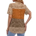 thumbnail image 5 of Fantaslook V Neck Henley Blouses for Women Dressy Casual Tops Summer Short Sleeve Shirts Fashion Clothes, 5 of 9