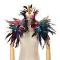 thumbnail image 4 of Fortune Cape Gothique à Plumes pour Femmes Halloween Cosplay Fête Châle à Lacets Boléro, 4 of 8