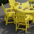 thumbnail image 3 of Wildridge Heritage 7-Piece 60" Pub Counter Set, Lemon Yellow - Outdoor Weather Resistant Recycled Plastic Furniture for Patio, 3 of 7