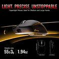 thumbnail image 3 of ATTACK SHARK X8ULTRA Mouse for Large Hand, Nordic52840 MCU, 55g SUPERLIGHT, PixArt PAW3950MAX Gaming Sensor, DPI up to 42000, Ice-Cool Nano Coating, BT/2.4G Wireless/Wired, 500mAh Battery (Black), 3 of 9