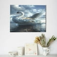 thumbnail image 6 of Daiia Fantasy Swan Yacht Design Print Canvas Decorative Picture – 30x40in Artistic Wall Art, Ready-to-Hang Canvas Print for Living Room（Horizontal）, 6 of 6