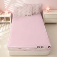 thumbnail image 4 of Erosebridal Cartoon Love Hearts Zipper Twin Comforter Sets with Fitted Sheet and 2 Pillowcases for Girls, Romantic Theme Zipper Bedding Set, Pink Reversible, 4 of 7