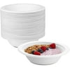 Comfy Package 12 Oz Paper Bowls Disposable Heavy Duty Compostable Bowls, White 125-Pack
