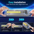 thumbnail image 3 of SHIQI-2 Pack for iPhone 16 Pro Screen Protector, Military Grade Shatterproof 9H+ Tempered Glass, Auto Dust-Removal Installation, Full Coverage, HD Clear, Anti-Scratch, Anti-Fingerprint, No Bubble, 3 of 4