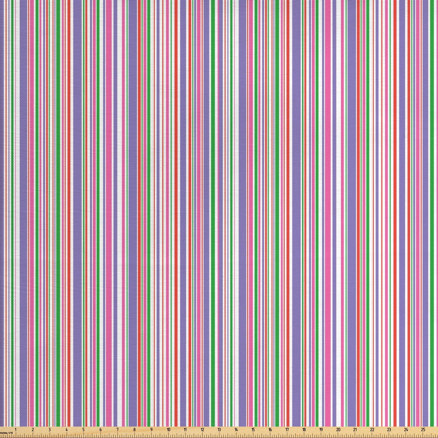 Pinstripe Fabric by The Yard, Abstract Design Vibrant Pastel Color
