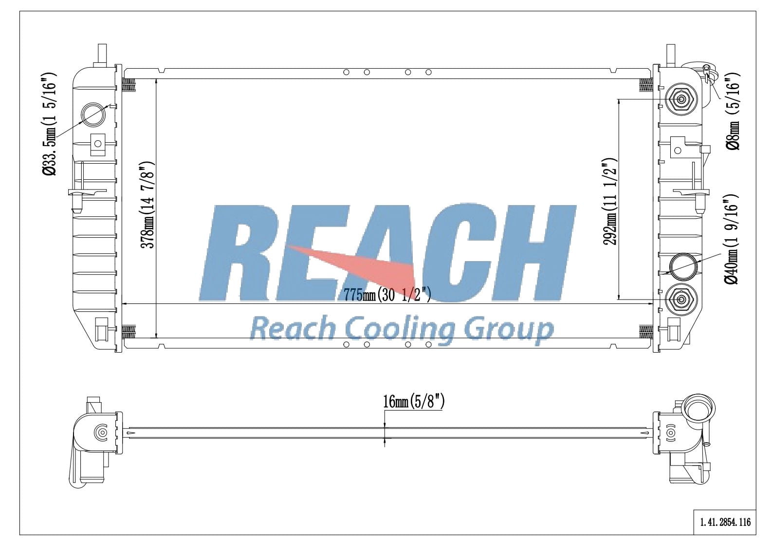 REACH Radiator 41-2854 for 08-06 Buick Lucerne