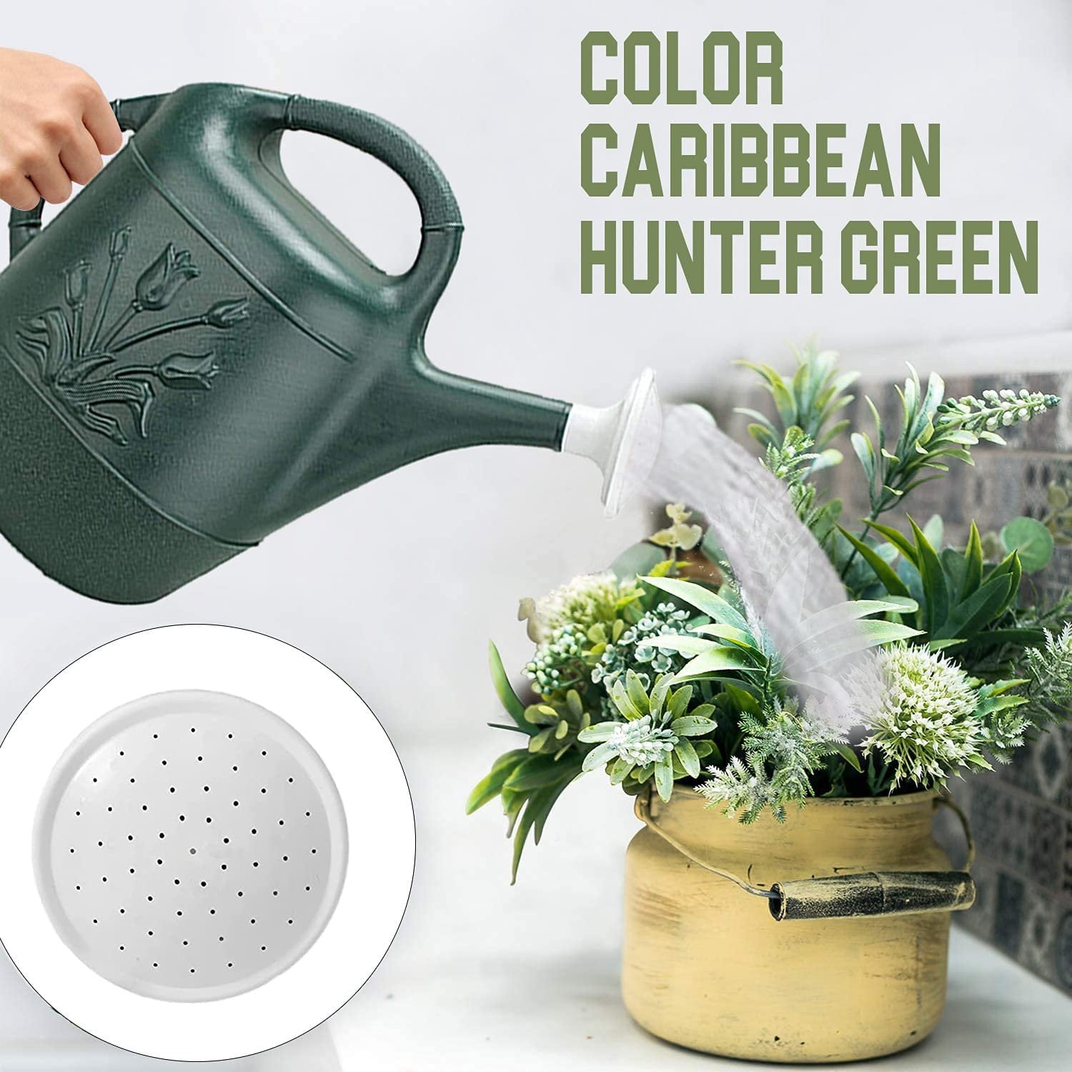 Novelty 2 Gallon Watering Can - Hunter Green 1/Pkg Pkg/6 — Residential Use, Standard Application