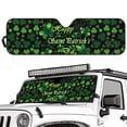 thumbnail image 2 of FUIALDOLG Happy Saint Patrick Windshield Sun Shade for Car Off-road Vehicle Auto SUV Truck Foldable Front Window Sunshade Sun Visor Protector Block UV Rays Reflect Heat, 52.95" x 16.14", 2 of 7