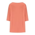 thumbnail image 5 of YLHFASHION T-Shirts Décontractés pour Femmes Grande Taille à Manches 3/4 Col Rond Mignons Tuniques Hauts T-Shirts Basiques Blouses Tee de Travail Business Haut Liquidation Ventes Aujourd'hui Aubaines Prime T-shirt à Manches Longues pour Femmes, 5 of 5