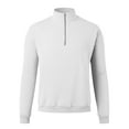 thumbnail image 4 of Men's Hoodless Sweatshirt Clothing New Men's Sweater Casual Zipper Stand Neck Thickened And Velvet Solid Color Men's Sweater, 4 of 4
