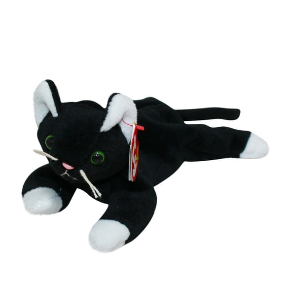 Ty Beanie Babies - Zip The Black Cat with White Paws