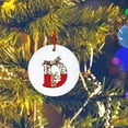thumbnail image 3 of CuiLiyq 26 Initial Letters Christmas Tree Pendant, Xmas Candy Reindeer Ornaments with Rope Mini Personalized Round Decorations, for Christmas Party Gifts DIY Decor (Acrylic, D), 3 of 4