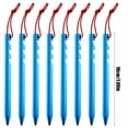 thumbnail image 3 of qILAKOG Outdoor Aluminum Tent Nails Tent Nail Set Camping Tent Nails With Three Edged Sawtooth Thickened With Rope Bag 8 PC, 3 of 6