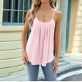 thumbnail image 2 of Dycnvjo Women'S Tank Tops Sleeveless Summer Top Spaghetti Strap Spring Shirt Loose Fit Beach Vacation 2025 Casual Light Pink L, 2 of 7