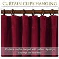 thumbnail image 5 of ZXNYH Black Velvet Curtains 84 inches Long - Thermal Insulated Sliding Door Curtains Privacy Separating Wall Divider Partition for Apartment/Home Office, Black, W100 x L84 inches, 1 Panel, 5 of 8