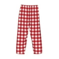 thumbnail image 5 of Haiem Red Checkboard Men's Pajama Pants Ultra Lightweight Pjs Bottoms Sleepwear Bottom Pants with Pocket Drawstring-Medium, 5 of 9