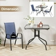 thumbnail image 4 of Arlopu Outdoor Table Furniture Set Patio Dining Table Set with 4 Stackable Textilene Chairs, Dark Blue, 4 of 12