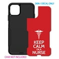 thumbnail image 2 of DistinctInk Custom SKIN / DECAL compatible with OtterBox Commuter for iPhone 11 Pro (5.8" Screen) - Red White "Keep Calm I'm a Nurse" - Show Your Support for Nurses, 2 of 5