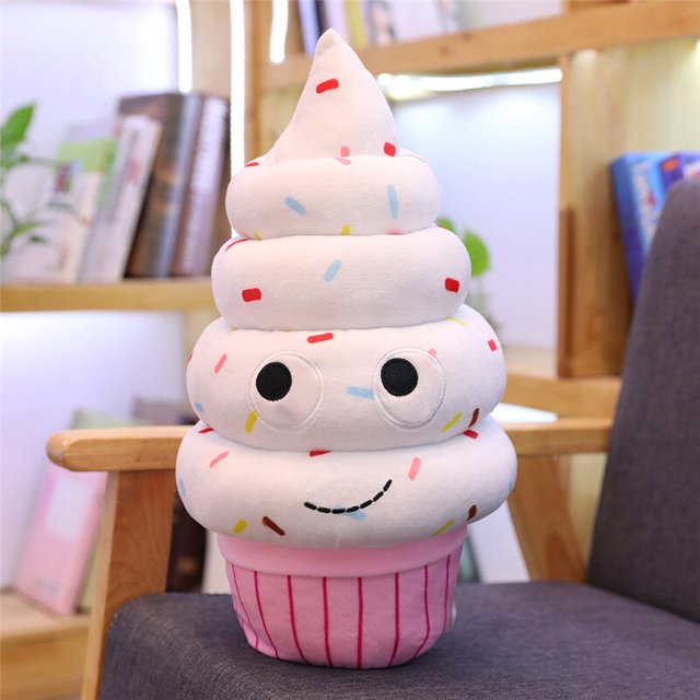 Juguetes de peluche creativos, hamburguesa de dibujos animados, helado, patatas fritas, juguete de peluche, comida rellena, palomitas de maíz, Pizza, almohada, regalos de cumpleaños para niños zhangyuxiang unisex