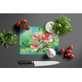 thumbnail image 3 of Arkansas Apple Blossom in Watercolor Glass Cutting Board Large 12 in x 15 in, 3 of 5