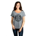 thumbnail image 2 of Thread Tank Stay Witchy Women's Relaxed Slouchy Dolman T-Shirt Tee Heather Grey 3X-Large, 2 of 4