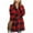 Red, variant on Otvok Womens Coats Plus Size Christmas Plaid Print Buttons Plush Cardigan Coat
